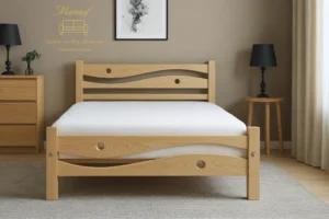 Cama Madera En Flor Morado